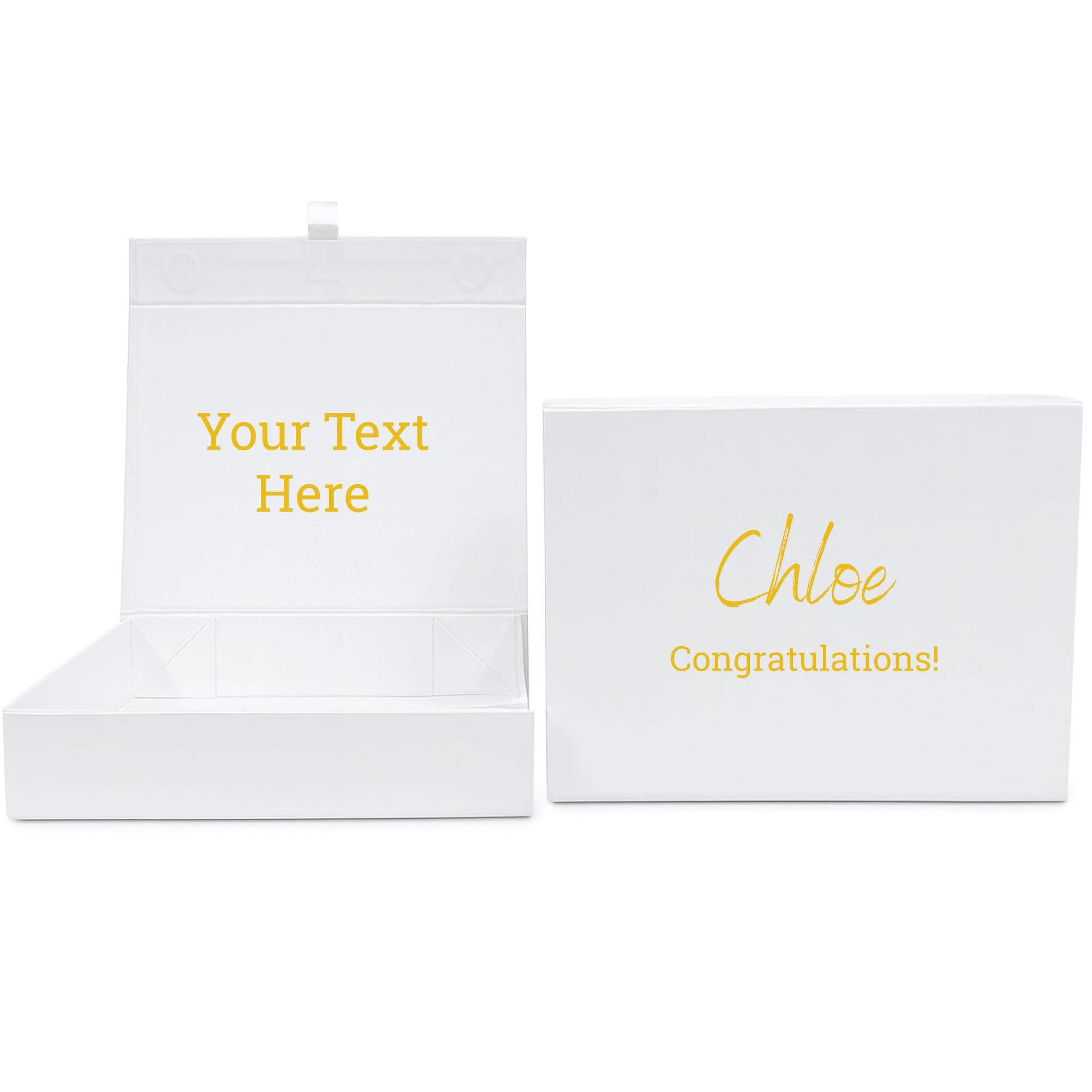 COOKIES AND KOALAS Personalised Foil Gift Box - White Medium 17x22x5cm