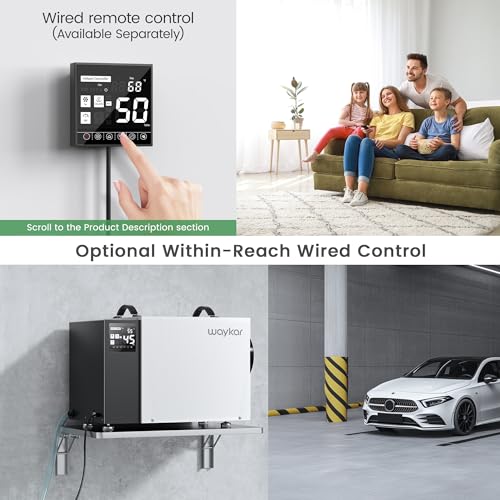Image of Waykar 125 Pint Crawl Space Dehumidifier with Drain Hose for Basements, Commercial & Water Damage Spaces up to 6500 Sq. Ft., Compact, Strong Dehumidification, 5-Year Quality Coverage