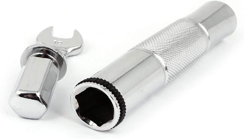 FIYA New Lon0167 9 Pcs Featured Silver Tone Round reliable efficacy Good performance Handle Open End Wrench Spanner Sets Hand Tool 8mm-19mm(id:6ec cd 04 e35)