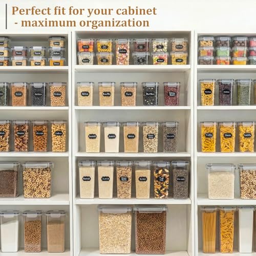 GoMaihe Vorratsdosen 8 Set, Aufbewahrungsbox Küche Luftdicht Behälter aus Plastik Mit Deckel, Vorratsgläser zur Aufbewahrung von Nudeln, Müsli, Reis, Mehl, und für Futter Haustiere, MEHRWEG