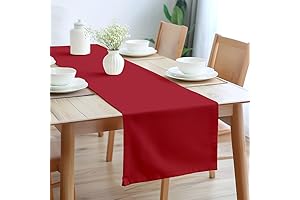 Encasa Homes Red Table Runner, 13x72 Inches