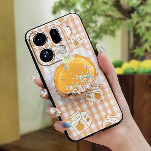 Phone Case Compatible with OPPO Find X9 Pro, Quicksand Skin feel silicone cute TPU Dirt-resistant Anti-knock Back Cover Glitter 