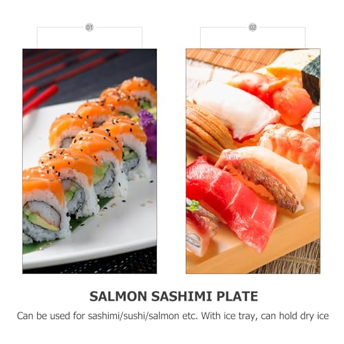 Set de platos rectangular para sushi con panel de hielo miniatura 3