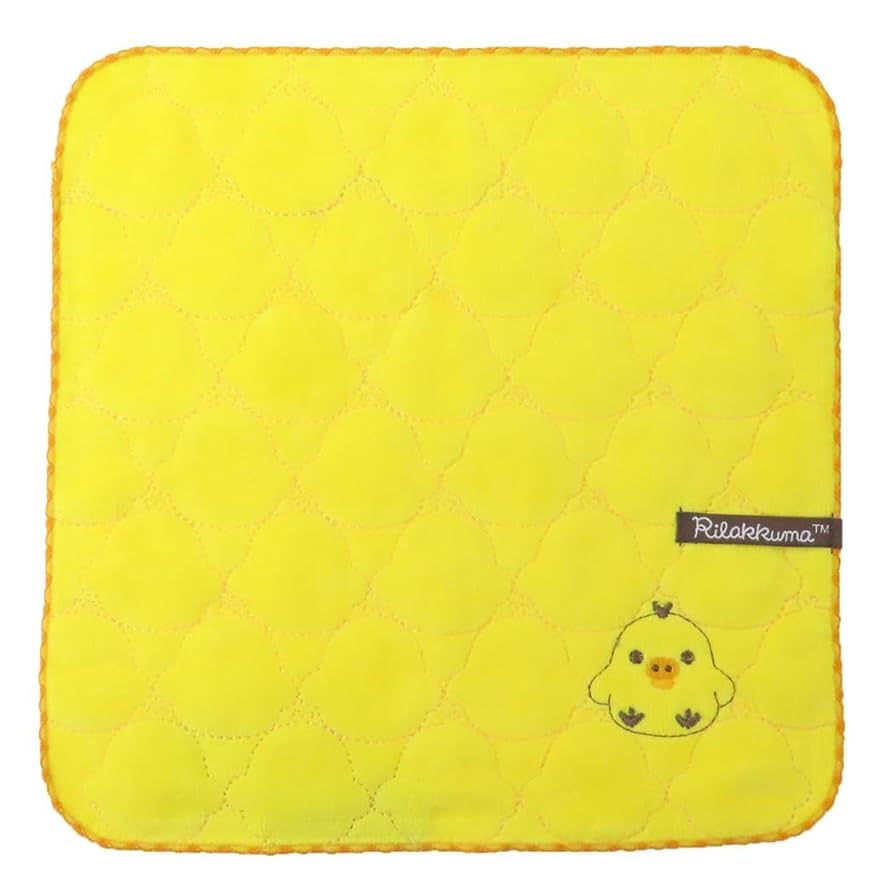 ももまる　ハンカチ　トリさん柄 ハンカチ鳥／黒 - テキスタイルデザイン makumo