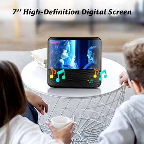 Image of 9.8 inch Portable DVD Player, 7 inch 1024x600, for Kids, Bluetooth 5.1 & 4000mAh | Bluetooth 5.1 TX & RX, compact, for kids car travel home, 3-5 hour playback, USB /AUX, plays DVD /CD, AV to TV, resume playback