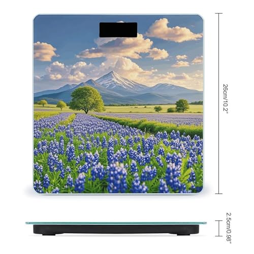 Báscula de baño digital con vidrio templado y pantalla LED miniatura 2