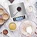 Large Digital Kitchen Scale 30kg/66lb Food Scale for Baking Cooking Stainless Bread Scale with LCD Display Counting Scales for Coins Adapter Included(Stainless White)