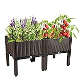 TDDSS Raised Garden Bed with Legs Planters for Outdoor Plants Planter Box Plant pots Elevated Garden