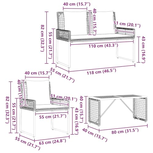 Ensemble de meubles d'extérieur résistant pour rénover une terrasse rustique - 4