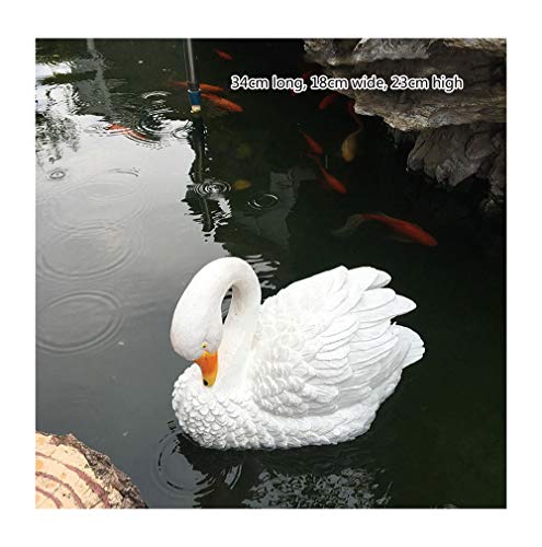 LIU Duck Emu Swan Garden Fish Tank Waterscape Pond Floating Decoration (Color : Swan B)