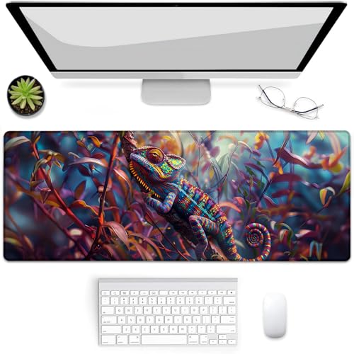 Tapis de bureau caméléon coloré pour ordinateurs et maison