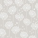 NuWallpaper NU1651 Dandelion Grey Peel & Stick Wallpaper, Neutral