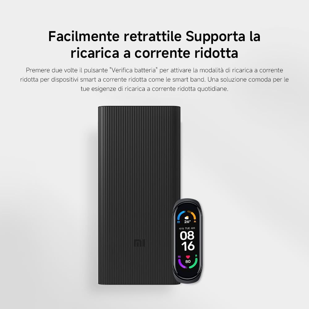 Xiaomi Power Bank da 18 W, 30000 mAh, funzione di ricarica rapida da 18 W, ricarica 3 dispositivi contemporaneamente, Power Delivery 3.0, adatta al volo, completamente carica in 7,5 ore, compatta e