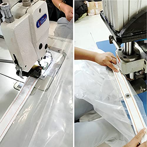 Lona impermeable transparente de plástico 2x1.5m para aislamiento de ventanas y toldo 6