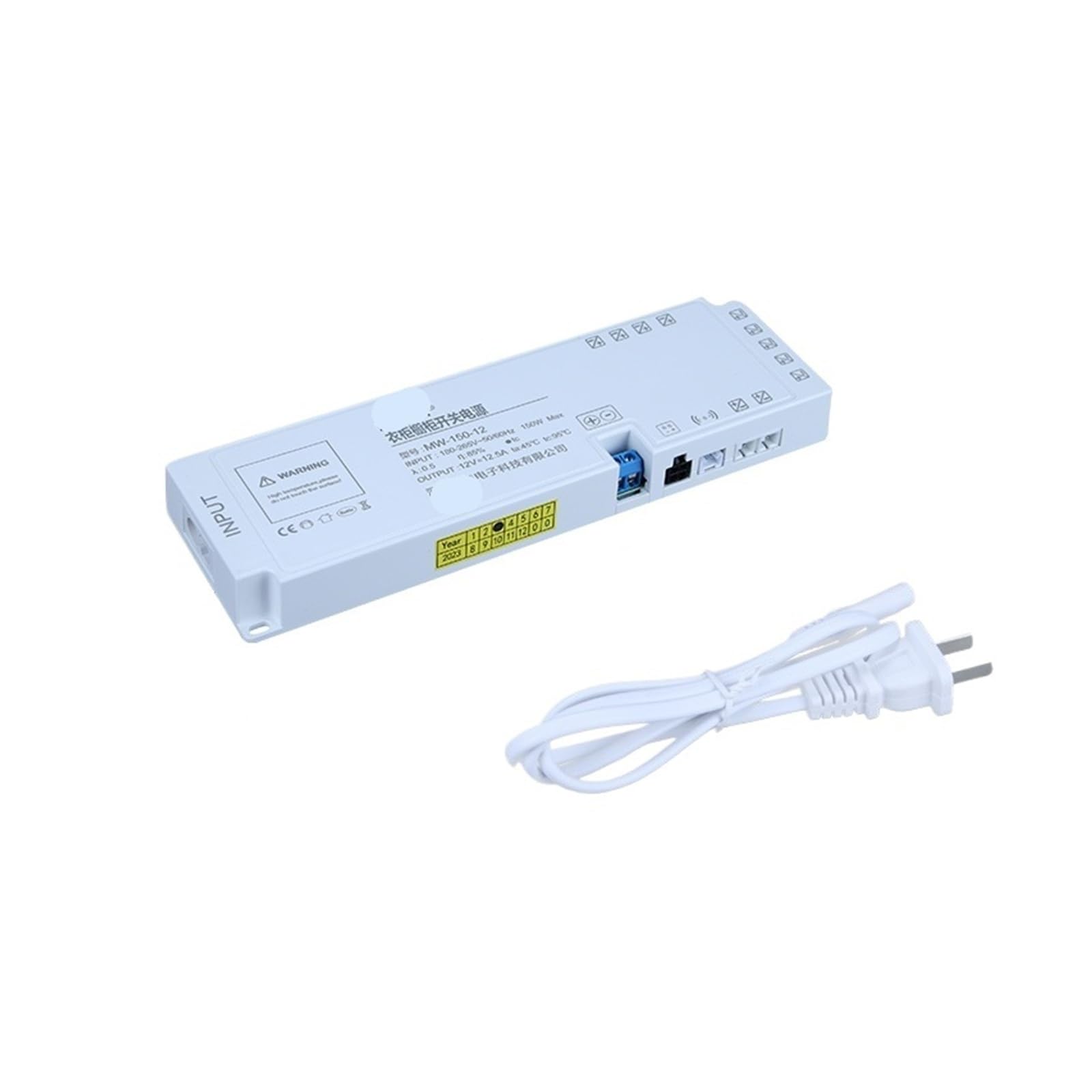 PWANUIGTE Cabinet Light Power Supply 24v with Wine Induction Control Interface 12V Wardrobe Transformer(12V 150W)