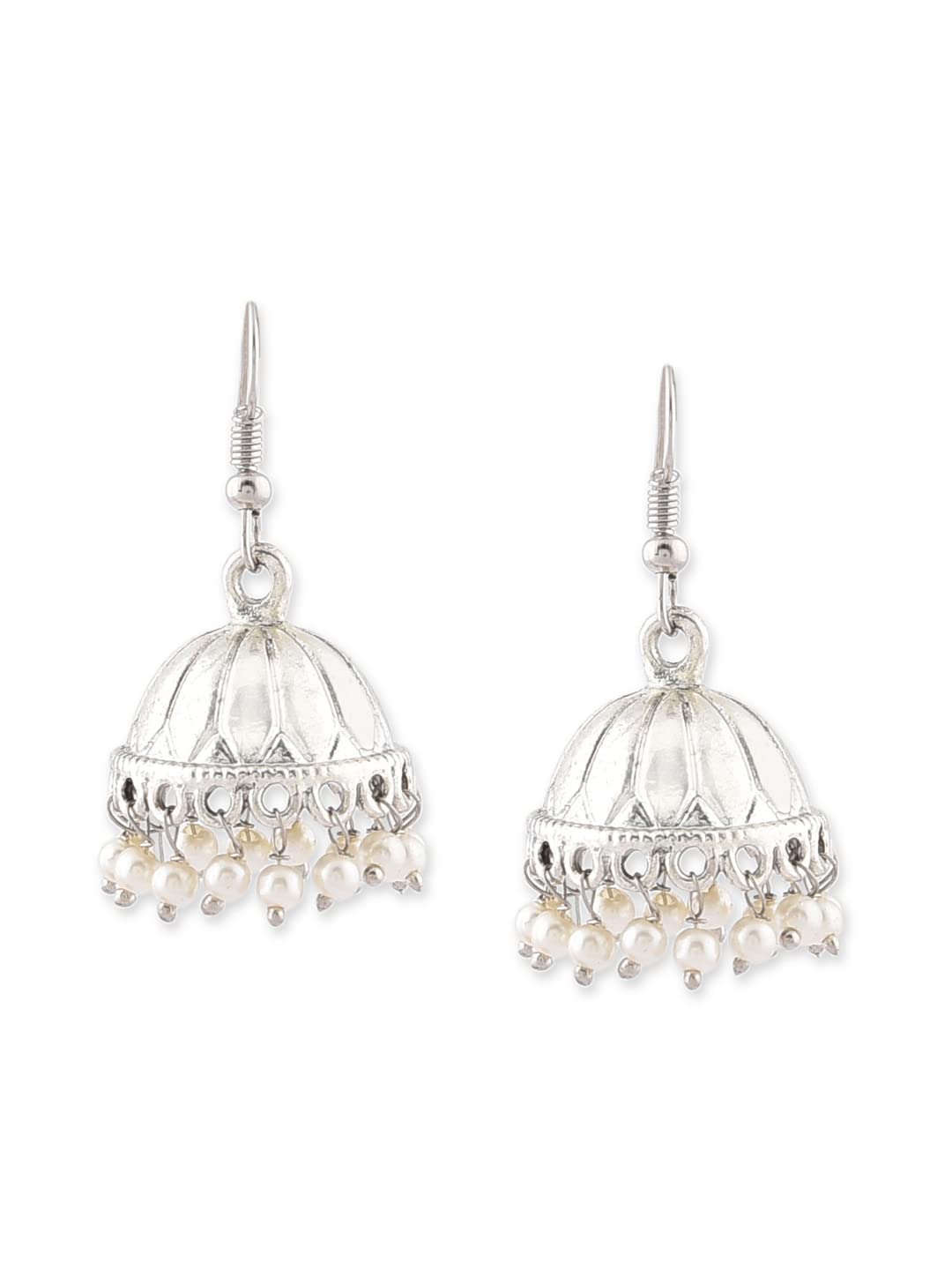 Jhumki Earrings For Women (Silver) (Zpfk8989)