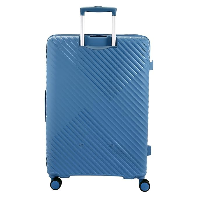 Image of American Tourister Set (55+68+79 CM) Check-in Trolley Bag with Combination Non TSA Lock & 8 Wheels Hard-Sided PC Medium Suitcase /Trolley Bag with Double Spinner Wheels /Luggage for Men & Women (Blue)