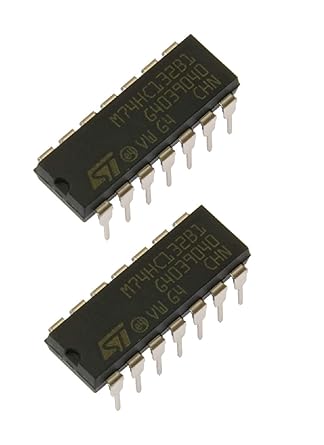 INVENTO 4Pcs 74HC132N 74132 IC NAND Gate, HC Family, Schmitt Trigger, 4 Gate, 2 Input, 5.2 mA, 2V to 6V, DIP-14