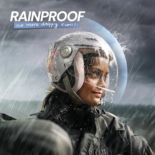 Image of TVARRA Blossom ISI Certified Women's Open Face Helmet Designer Helmet, Lightweight and Rainproof, Crafted for Women, Extreme Comfort Fit with Clear Visor (Silver Haze, M /L: (56-57) cm)