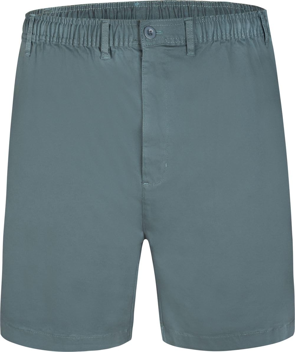 Espionage Stretch Rugby Shorts Plain Summer Casual Kingsize Cotton Elasticated Waist Four Pockets Belt Loops Bottoms 2XL-8XL (ST019A) (as8, Alpha, 8X_l, Regular, Regular, Duck Egg)