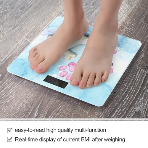 Báscula Digital Para Baño Con Diseño Patas De Perro 180kg miniatura 5