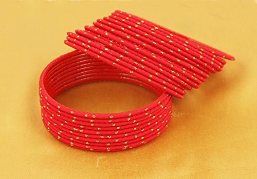 Touchstone Colorful Bangle Collection Indian Bollywood Exclusive Golden Glaze Exotic Textured Colorful Designer Jewelry Bangle Bracelets Set of 24 for Women.3