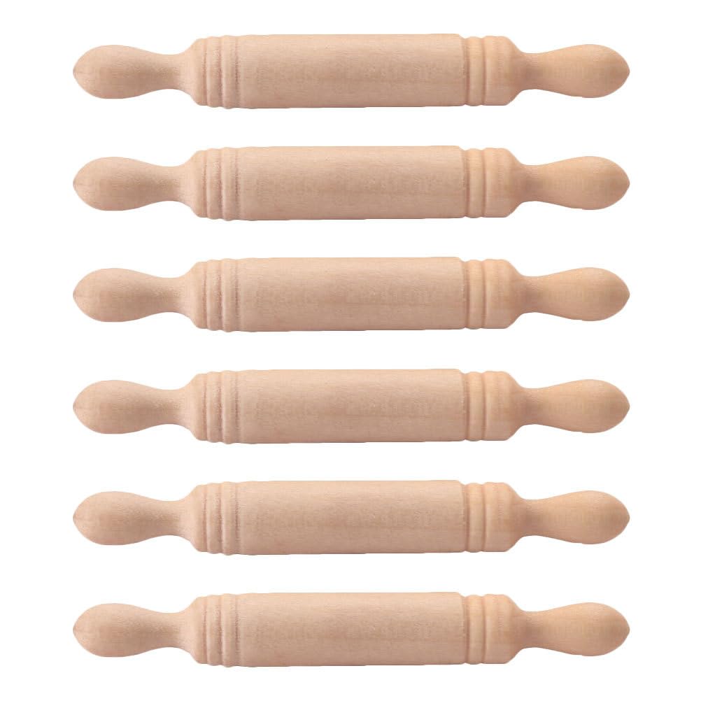 ibasenice 6pcs Shiwan Rolling Stick Tuff Tray Accessories Loose Parts for Early Years Tray Mini Basketball Hoop Mini Pool Tools for Miniatures Wooden Rolling Sticks