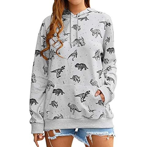 RMCMS Women's Cute Dinosaur Graphic Hoodie Cover