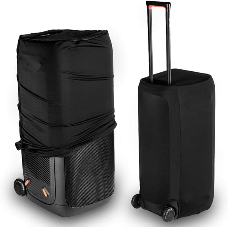 Capa elástica contra poeira para alto-falante JBL Partybox 310/Stage 320 Party – Capa protetora de alto-falante elástica de tecido respirável com recortes de alça e roda