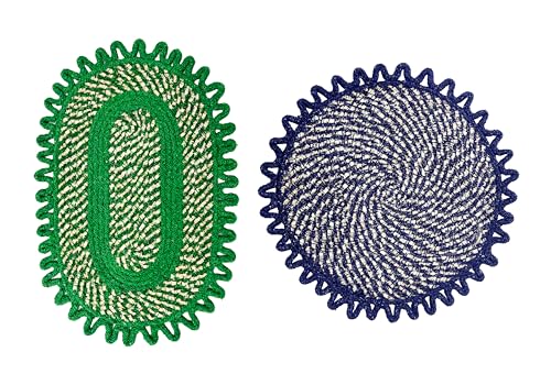 Image of Cotton Doormat for Home | Handmade Cotton Doormat | Quick Dry, Washable Door Mat for Home, Bathroom & Bedroom (Green-Blue)
