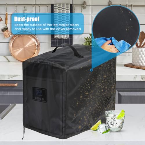 Funda para Fabricadora de Hielo 18"x14"x16" Negra Impermeable miniatura 5