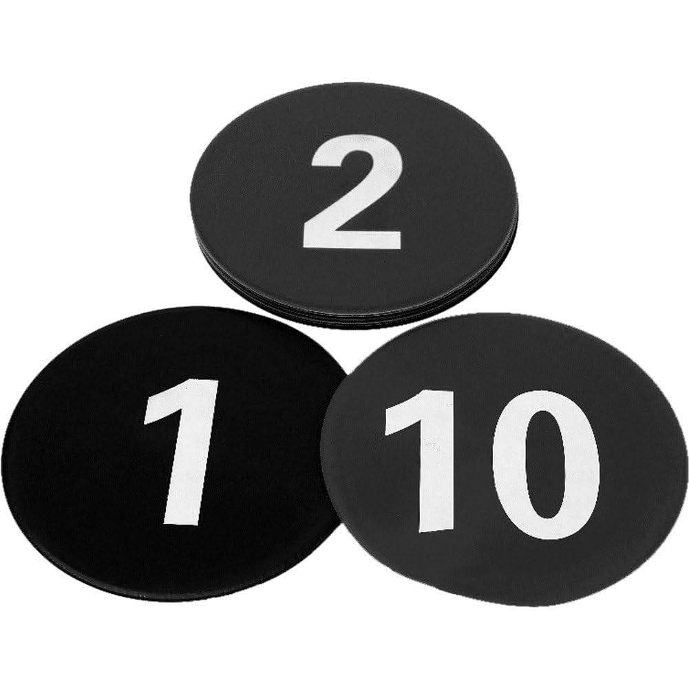 1–10 Nummerierte Bodenmarkierungen, Trittmatten-flachscheibenmarkierungen Für Outdoor-Sportarten, Geschwindigkeitstraining, Sportliche Aktivitäten