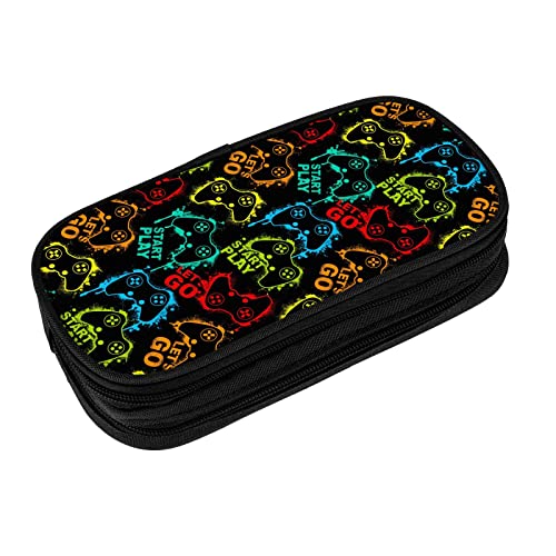 Image of YETTA YANG Video Game Cool Pencil Box Case for Pen Holders Office Supplies Big Capacity large