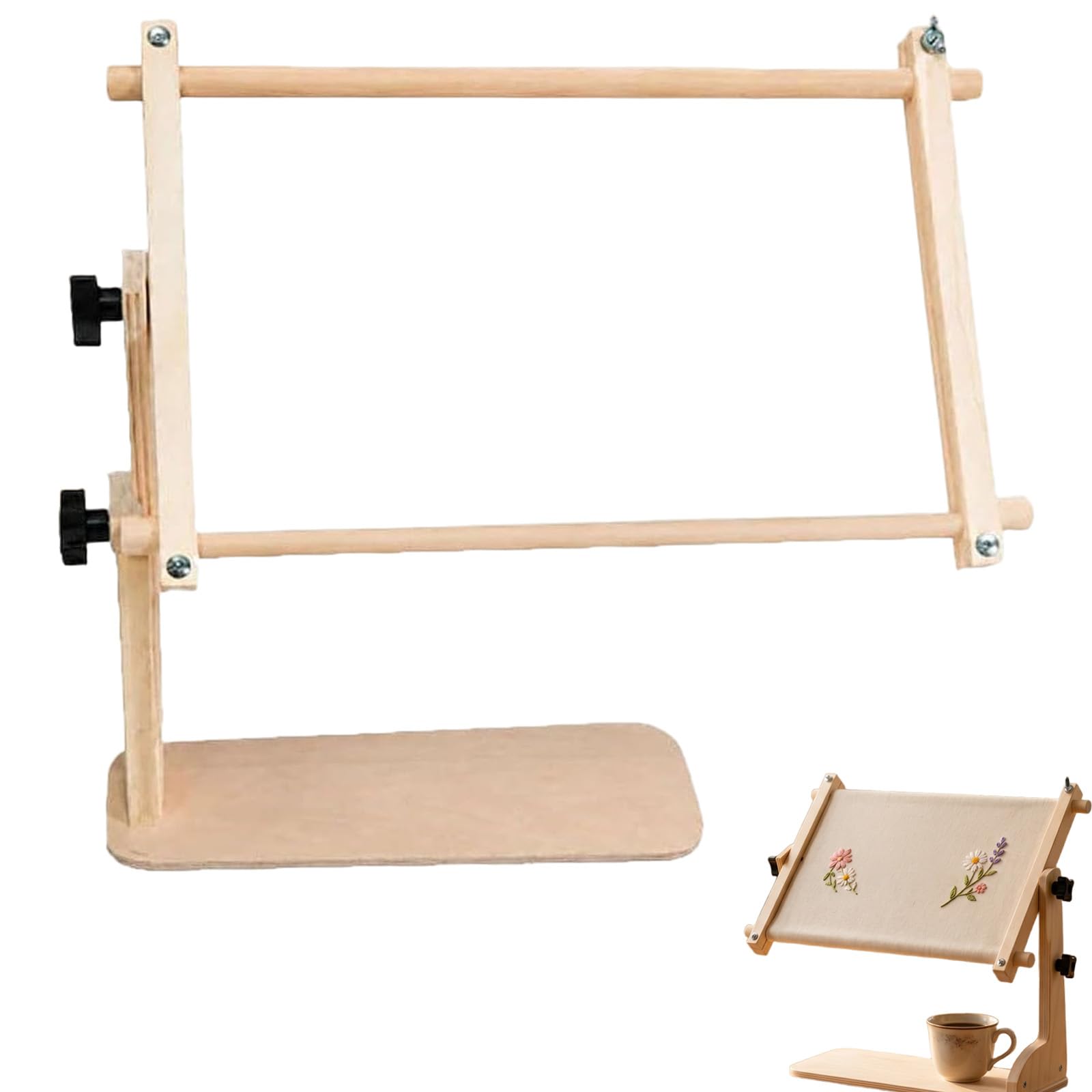 Adjustable Tabletop Embroidery Stand – Cross Stitch Frame Holder, Cross Stitch Frame with 360° Rotating Stable Sitting,Embroidery Stand for Cross Stitch Needlepoint DIY Craft (23*46cm)