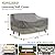 Kylinlucky Outdoor Furniture Covers Waterproof, 2-Seater Deep Seat Loveseat Cover- Patio Sofa Covers Fits up to 58 x 40 x 33 inches