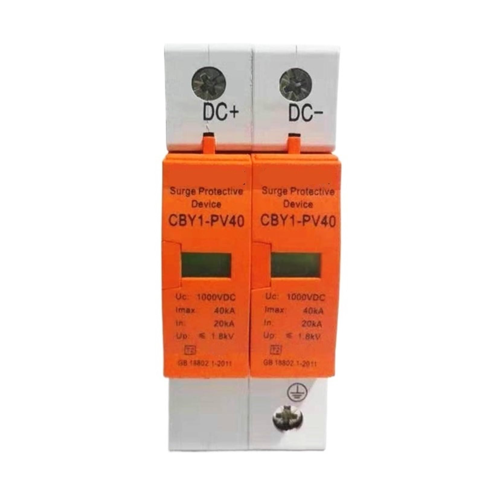 SPD DC 500V de 2 polos con capacidad de descarga de 20 KA a 40 KA