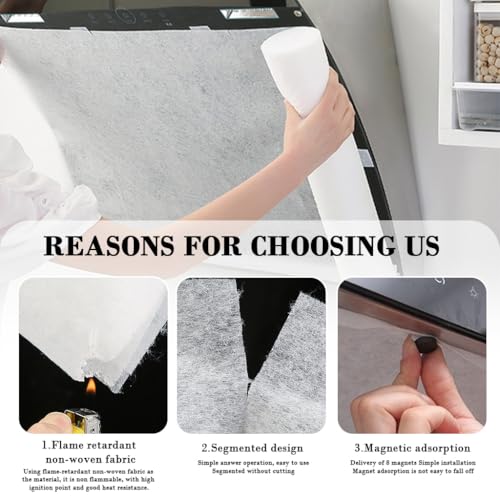 Image of Supvox Oil Blotting Paper Roll, 46cm x 5m Chimney Oil Filter