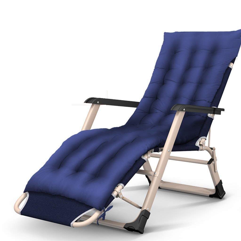 Inclinable extérieur pliable de camping bleu supportant 200 kg avec coussins
