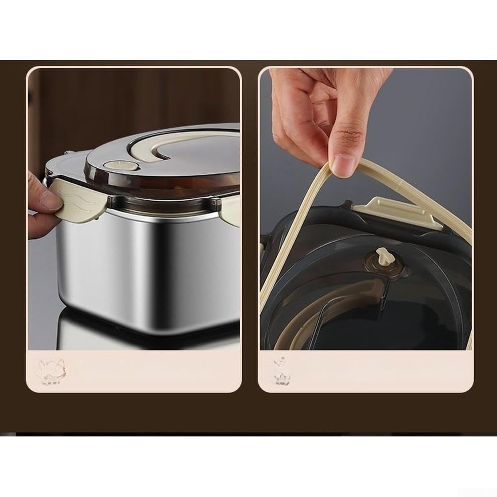 Contenedor Comida Metal 1700ml Asa Plegable