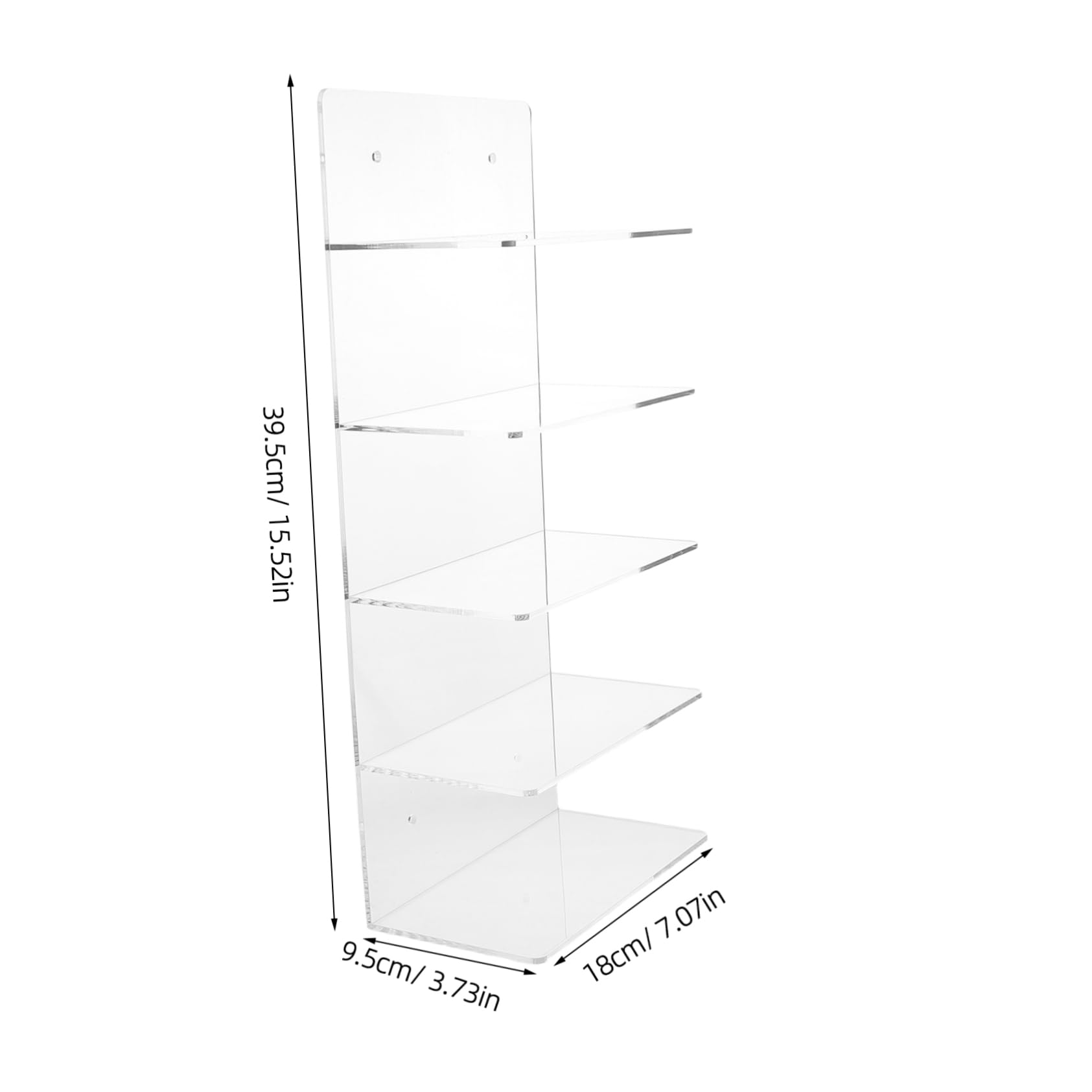 Espositore Occhiali in Acrilico Ripiani Portaocchiali da Parete Trasparente Organizer per Occhiali da Sole e Montature Supporto da Installare Facilmente