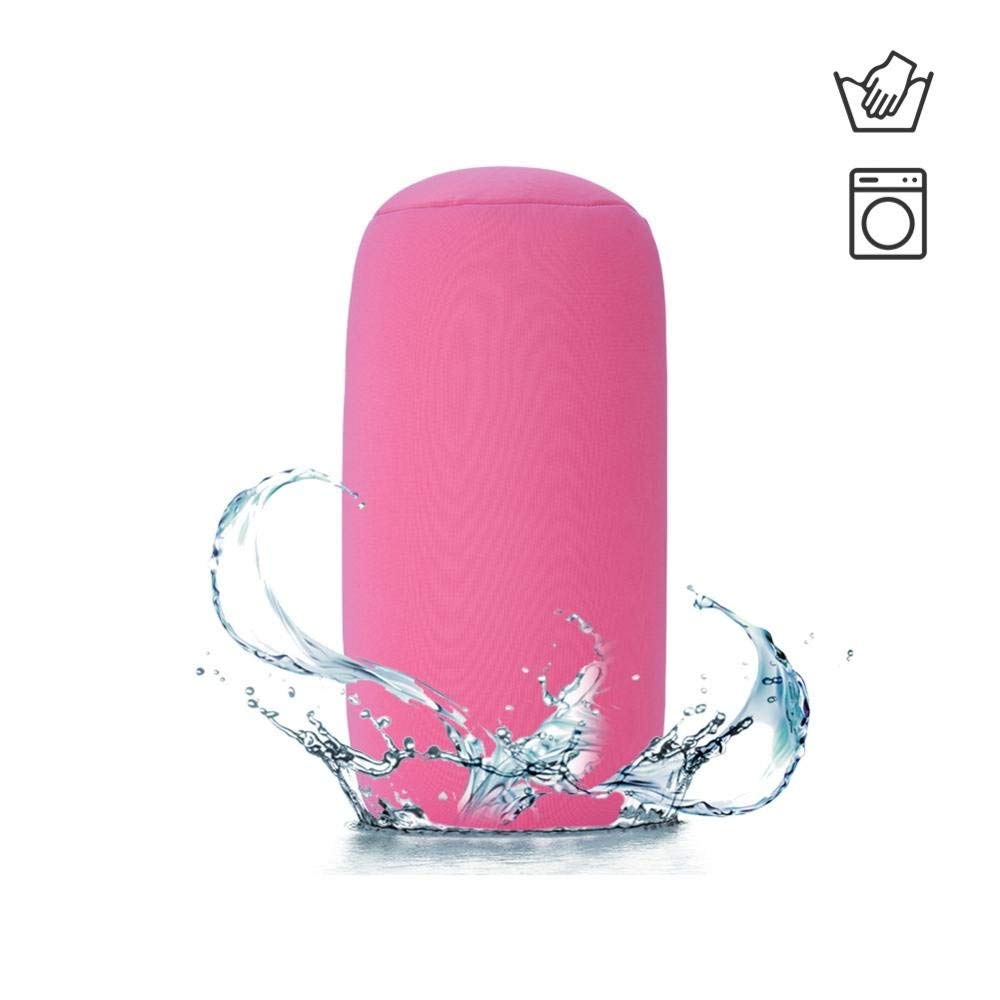 Mini Oreiller Rouleau Coussin pour Voiture Canapé Oreiller pour Voyages Bureau 29x16cm (Couleur : Rose)