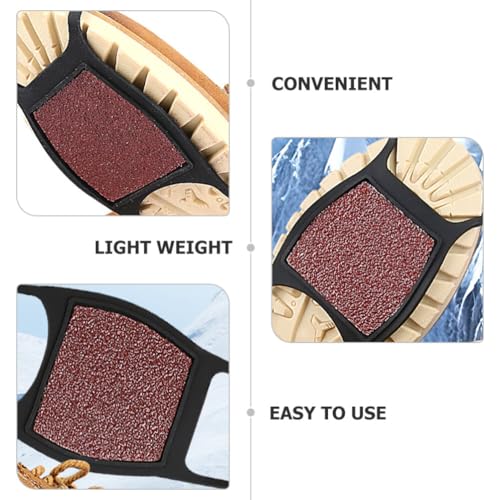 1 par de cubiertas de zapatos con arena rugosa para exteriores, antideslizantes para tracción en nieve y hielo, ajuste cómodo para senderismo, escalada y actividades al aire libre miniatura 7