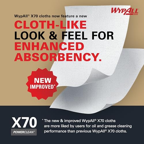 Image of WypAll PowerClean X70 Medium Duty Cloths, 10 x 96 Towels (41412)