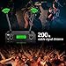 VeGue Wireless Microphone System, Metal Professional UHF Dual Channel Handheld Cordless Dynamic Mic Set for Home Karaoke,Church, DJ, Wedding, Meeting, Events, 200ft(VW-022)
