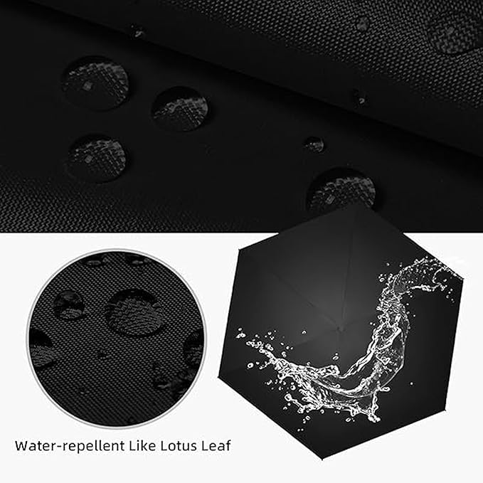 51Vzjr65EFL TEKCOOL Travel Mini Folding Compact Umbrella with Case, Manual Open 6 Ribs Lightweight Portable, Small Sun & Rain Pocket Umbrella for Girls and Women- Use in Rain & Summer(Black)