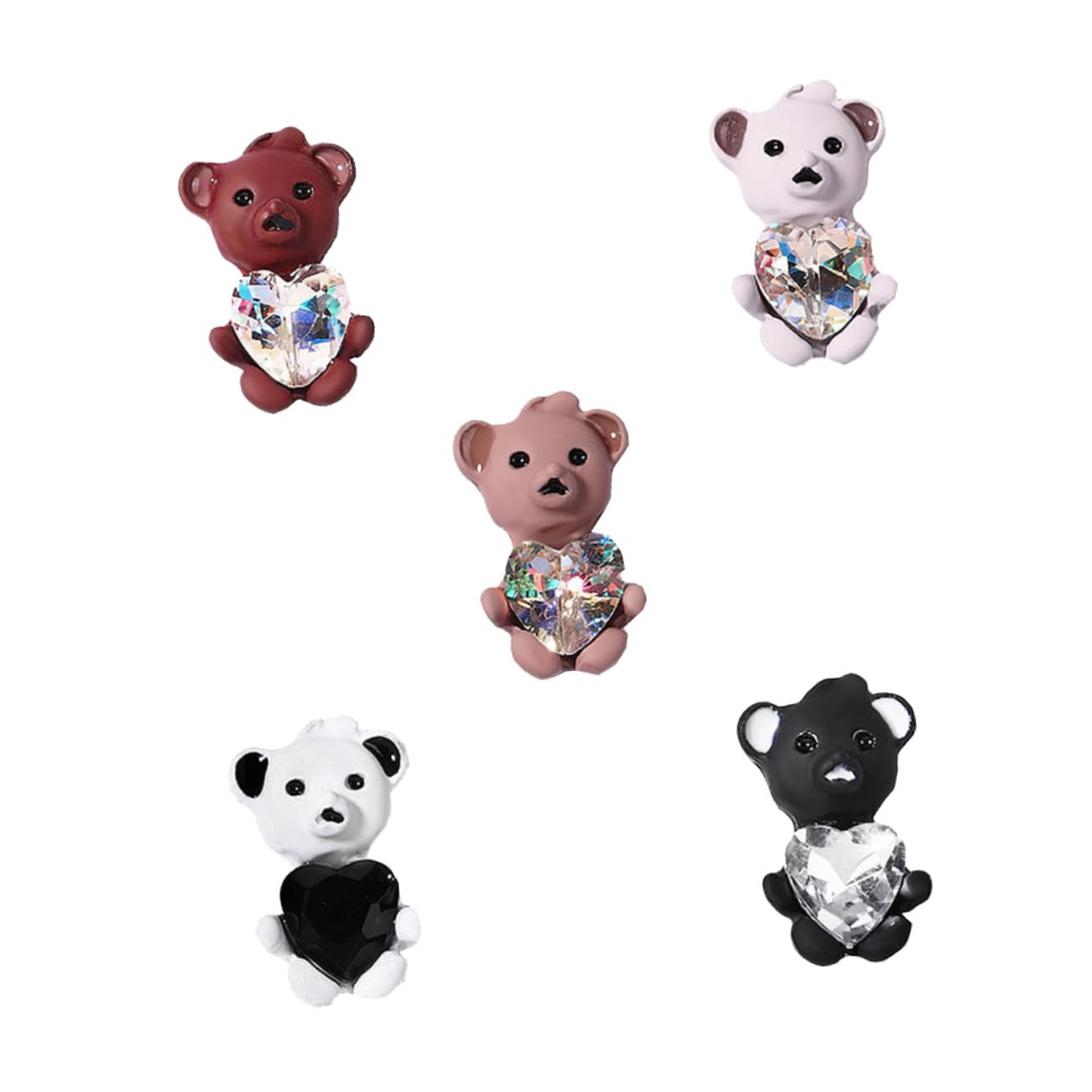 IWOWHERO Unique Bear Nail Stickers Manicure Bear Decor Accessory Fashion and Stylish Easy to Apply