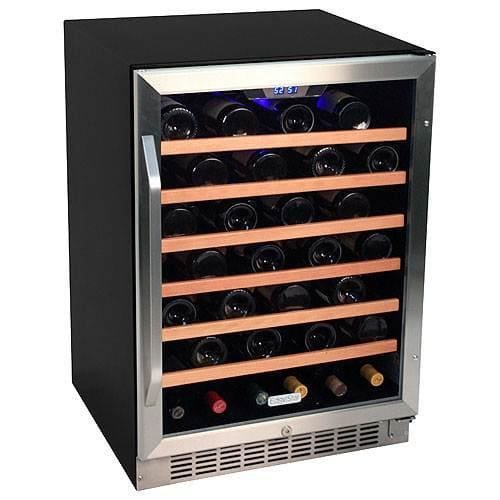 EdgeStar 53 Bottle Built-In Wine Cooler - Stainless Steel/Black