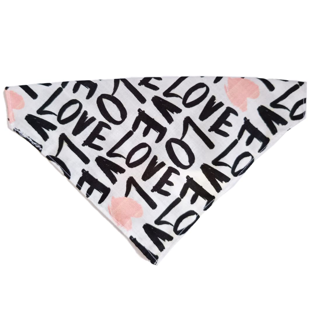 My Art Bucket Hawai Style Comfortable Bandanna Summer Soft Washable Triangle Scarf Holiday Bandana Accessories |Scarf for Dog | Pet Bandanna Adjustable for Pet Dogs (Love Bandana) (B09RSV1NSH) Amazon Price History, Amazon Price Tracker