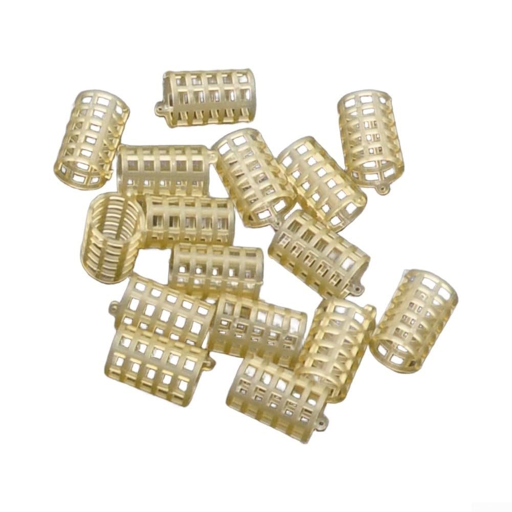 Carp Fishing Bait Cage for Hair Rig, Plastic Paste Feeders for Roughfish Fishing, Lightweight Grid Holder, 20/30pcs Yellow ABS PE Tackle Accessories Gear Kit (30pcs)