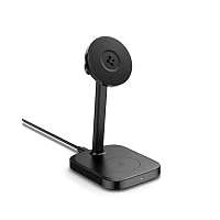 Spigen MagFit 2-in-1 Qi2 15W Caricatore Wireless iPhone con Supporto MagSafe [Cavo USB